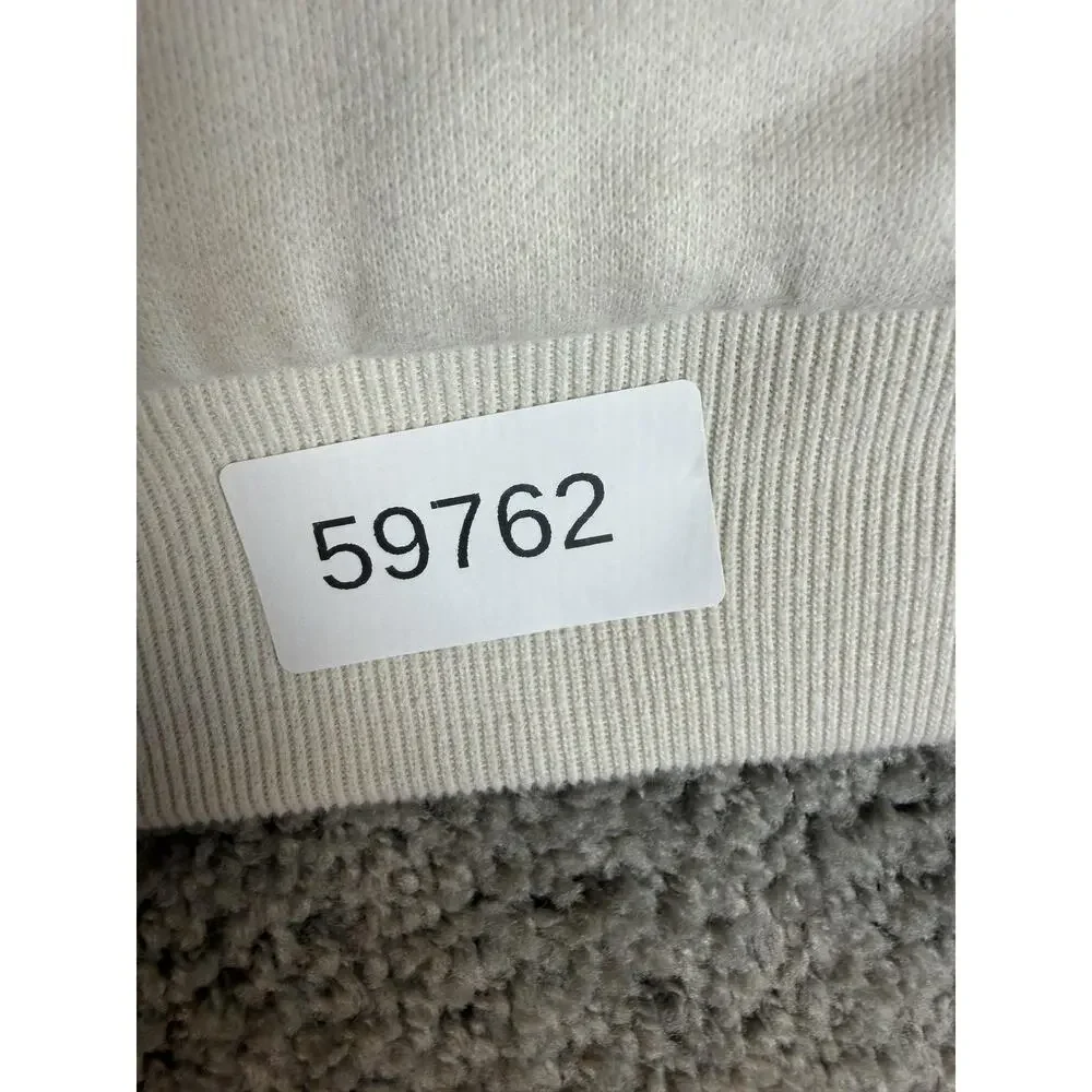 Hollister Hoodie Womens L White Cozy Full Zip Sherpa Lined Fleece Hooded Casual